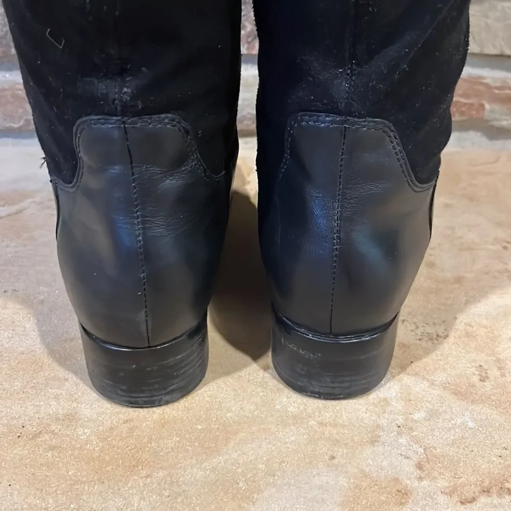 Cole Haan Black Leather Over the Knee Boots